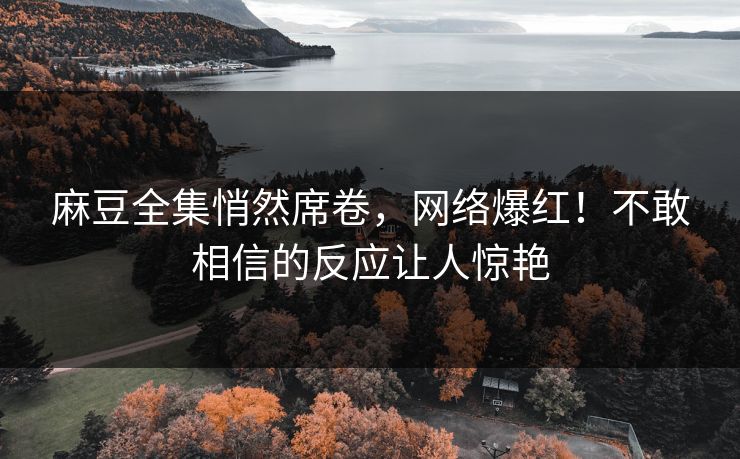 麻豆全集悄然席卷，网络爆红！不敢相信的反应让人惊艳